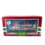 Lgb 4435HB Scale Happy Birthday To You Box Car Train With Sound New. Fixed Price $99.00.