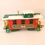 New Bright Happy Holidays Christmas 1986 Musical Bear Family Train Caboose Car. Fixed Price $13.45.