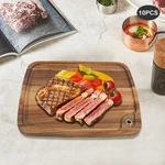 10PCS Steak Plates W/ Juice Channel Acacia Wooden Board Anti-mold Usa. Fixed Price $97.95.