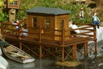 Piko G-scale Brads Fishing Cabin, Building Kit 62262. Fixed Price $158.39.