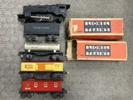 + Lionel Prewar 258 Locomotive 1689T Tender W/ 3 Freight Cars 1679 1680 1682. Fixed Price $150.00.