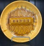 Royal Haeger R1894 Usa Ashtray Cigarette Holder Yellow Gold Brown Swirl. Fixed Price $18.00.