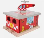 Big Jig Rails BJT262 Wooden Fire Station Shed Set. Fixed Price $27.19.