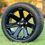 Trex Atlas Gloss Black Wheel & 215/35-14" Radial Low Pro Dot Tire Set Of. Fixed Price $639.95.