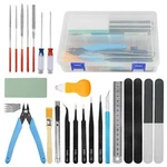 28 Pcs Modeler Basic Tools Craft Set, Plastic Box Hobby Assemble Building. Fixed Price $20.00.
