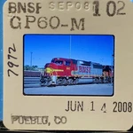 Bnsf GP60-M 102 Locomotive Train Slide Pueblo 2008 35MM Railfan. Fixed Price $7.99.