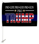 Pro Life God Gun Trump Flag For Blue Bandera Para Carros Window C.... Fixed Price $38.10.
