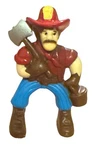 Lincoln Logs Lumberjack Figure Red River Express Axe Worker Toy Man. Fixed Price $6.29.