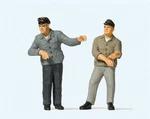 New Preiser Figures # 44919 Scale Railroad Engineer & Fireman Cab. Fixed Price $39.95.