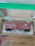 Vtg Bowser Ho Prr Shadow Keystone Round Roof Car 55302 Inset W/box Estate Train. Fixed Price $14.95.