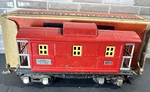 Lionel Gauge #657 Prewar Tin-plate Red Caboose W/ Original Box, Roof. Fixed Price $31.99.