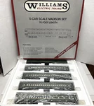 Williams O-gauge #2402 Santa Fe 5-CAR Scale Madison Set 70 Foot Length In Ob. Fixed Price $259.95.