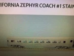 Usa Trains Scale R31011 California Zephyr Coach #1 Stainless Passenger Car. Fixed Price $339.99.