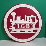 Lgb Lehmann Gauge Trains 19'' Hanging 2 Sided Dealer Store Sign Not Lionel. Fixed Price $120.00.