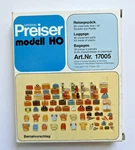 Preiser 17005, Luggage Kit 90 Pieces, Train Layout & Scenery, Ho Scale (1:8) New. Fixed Price $15.00.