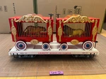 Bachmann Scale Train Circus Flat Car W/ Lion And Tiger Cage Load Lot. Fixed Price $77.95.