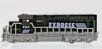 Freight Locomotive Pull Back Power Black & Silver 8263 Express Die Cast. Fixed Price $12.00.