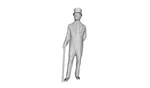 Printle Homme 2905--C19TH Man Top Hat Cane Figure For Dioramas Train Sets. Fixed Price $24.00.
