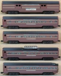 Early Williams Pennsylvania Congressional 5-CAR Alum. Passenger Set O-gauge Nos. Fixed Price $129.99.