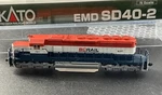Kato N-scale 176-4909 SD40-2 Snoot Up #3379-BRITISH Columbia Railway-bc Rail-new. Fixed Price $191.32.