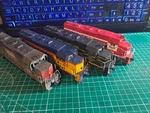 Lot Of 4 Powered Athearn Blue Box GP35'S Ho Scale Locomotives. Fixed Price $145.00.