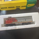 Minitrix Scale Diesel Locomotive Santa Fe #2004 Red Silver. Fixed Price $28.00.