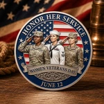 Women Veterans Challenge Coin, She Served Military Honor Usa Gift. Fixed Price $9.99.
