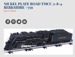Lionel 6-28074 Nickel Plate Road Tmcc 2-8-4 Berkshire #759 Nos In Sealed Box. Fixed Price $780.00.
