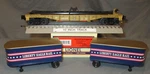 Lionel 2528670 Liberty Eagle 1776 Piggyback Flatcar W/ 20' Trailers O/027 Ga. Fixed Price $88.00.