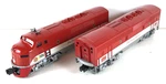 Lionel No. 2245 Texas Special F-3 "a-b" Diesel Locomotive, Red/white. Fixed Price $350.00.