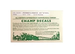 Pennsylvania Railroad Decals, Ho Champ HB-303N, 40' Box Car, Circle Keystone. Fixed Price $5.60.