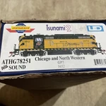 Athearn Chicago & North Western GP7 W/hep Rd# 1652 Dcc W/sound Tsunami. Fixed Price $279.95.