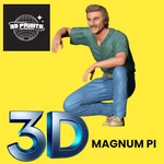 Magnum Pi 3D Resin Print Unpainted Model Railroad Diorama Figure Die Cast Car. Fixed Price $12.99.