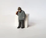 Arttista #1600 - Hobo Walking W/sack Scale Figure Model Trains New. Fixed Price $10.50.