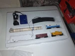Union Pacific Model Railroad Starter Set Caboose Box Car Track Power Supply 4PCS. Fixed Price $20.00.