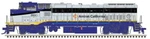 10004305 Atlas Ge Dash 8-32BWH Amtrak California #2051 (blue, Silver, Yellow). Fixed Price $134.95.