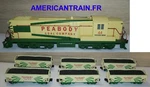 Peabody AS-616 And 2-BAY Hopper Locomotive Car Set 3 Rails Scale Mth. Fixed Price $534.75.