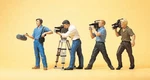 Ho Preiser Figures # 10421 Film And Sound Tv Crew With Equipment. Fixed Price $29.75.