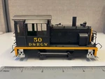 Accucraft AM55-033 Diesel Switcher -D&RGW#50 ON30 New In Box. Fixed Price $450.00.