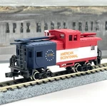 Bachmann Scale 5703 American Bicentennial Wide Vision Caboose 1776. Fixed Price $18.99.