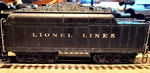 Lionel 2426W Lines Whistle Tender Good Condition.. Fixed Price $275.00.