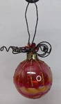 1 Beautiful Red & Gold Blown Glass Hand/beaded Crafted Christmas Ornament. Fixed Price $12.95.