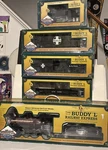 Buddy Scale Railway Express Steam Engine Caboose 3 Cars Santa Fe Of 1000. Fixed Price $230.00.