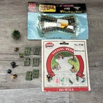 Train Model Railroad Ho Scale Figures Sitting People Tree Atlas Track Nip Vtg. Fixed Price $7.22.