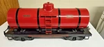 T-reproductions Buddy Outdoor Railroad Train Pressed Steel Tank Car. Fixed Price $395.00.