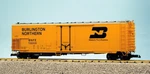 Usa Trains R16704 50' Mechnical Reefer Burlington Northern, Yellow / Silver. Fixed Price $124.95.