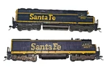 Pair Ho Santa Fe 1762 Emd GP35 Diesel Locomotive 8517 U36C Dummy Athearn Rtr. Fixed Price $79.77.