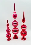 3 Pc Pink Tree Topper Tabletop Fun Set With Polka Dots & Stripes. Fixed Price $67.98.