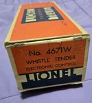 1946 - 1950 Lionel 4671W Electronic Tender Box Only. Fixed Price $250.00.