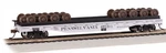 Bachmann 18939 Ho Scale 55' Flatcar With Wheel Load Pennsylvania Prr 491311. Fixed Price $41.99.